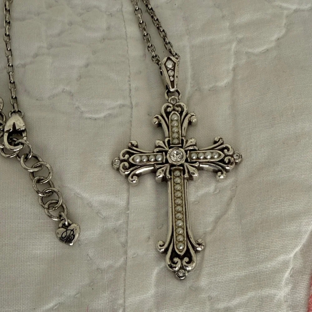 Brighton Silver Cross Pendant Necklace - Picture 1 of 4